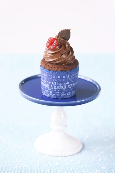 Kersen chocolade cupcake — Stockfoto