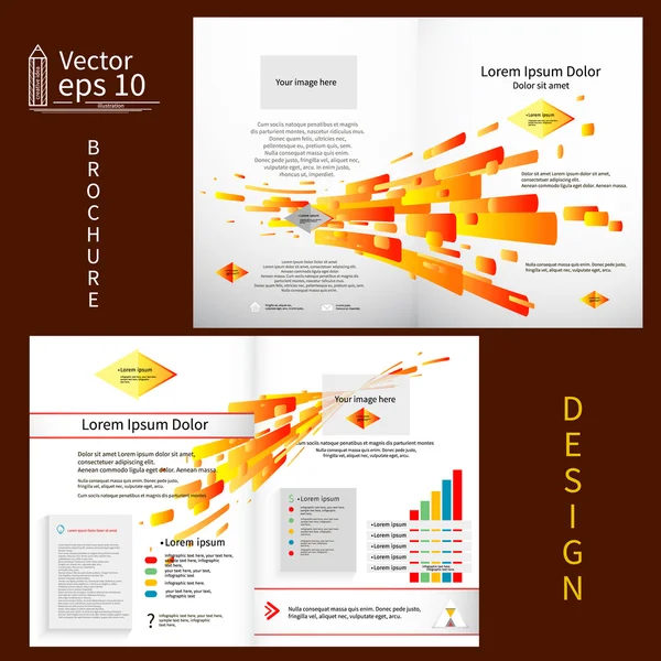 Design der Vector-Broschüre — Stockvektor