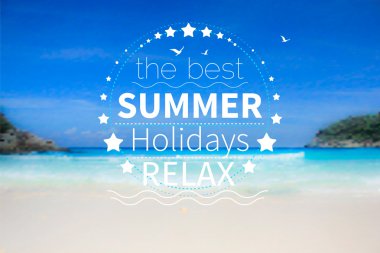 Yaz poster ile deniz, güneş. vektör