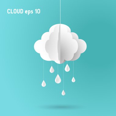 vektör bulutlar webdesign, kağıt tarzı,