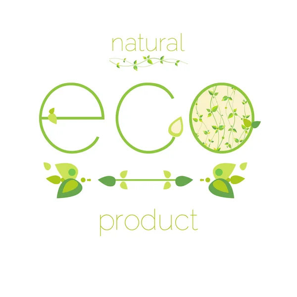 Natur abstrakt symbol, eco brev, vektor — Stock vektor