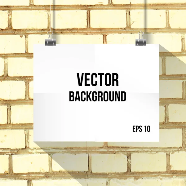 Realistische bakstenen muur, vector achtergrond — Stockvector