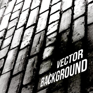 gerçekçi tuğla duvar, perspektif plan vektör