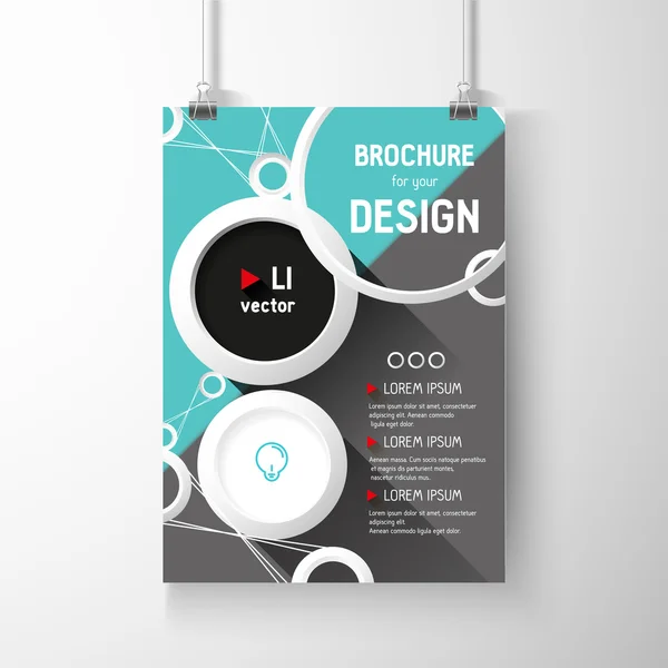 iş broşürü arka plan. vektör, daire katman şablonu