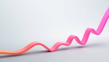 Dalgalı satırlı soyut 3d çizim, arkaplan tasarımı