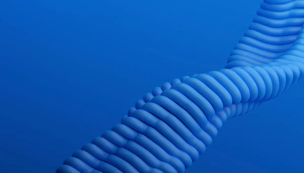 Abstract 3d render, background design, blue wavy lines