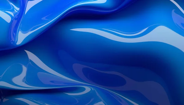 Abstract Render Blue Background Design Wavy Surface — Stockfoto