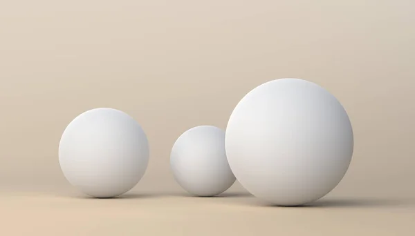 抽象白い球の3Dレンダリング 現代の背景デザイン — ストック写真