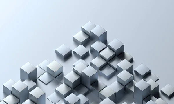 Soyut Canlandırma Gümüş Renkli Geometrik Arkaplan Tasarımı — Stok fotoğraf