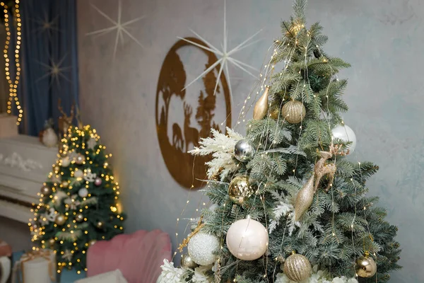 Izmail Ukraine December 2020 Room Decorated Christmas New Year Celebration — Stock Photo, Image
