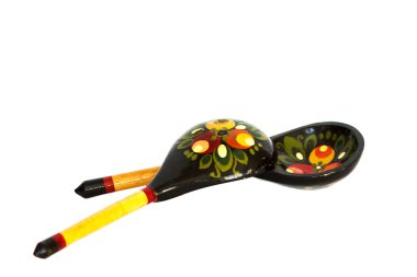 elle boyanmış tahta kaşıklar