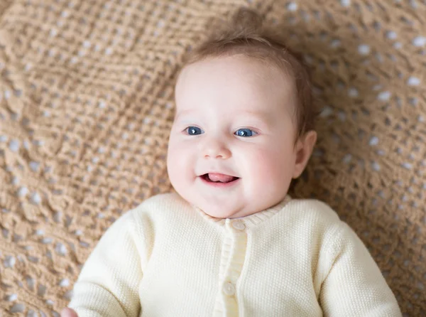 Baby wearing a warm sweater — Stock Photo, Image