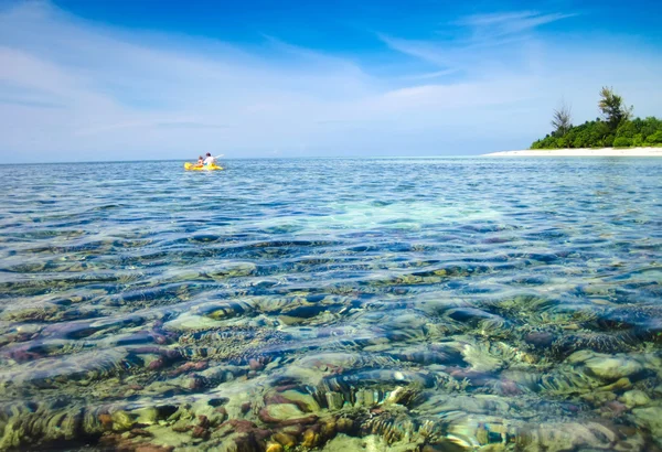 Padre e hijo kayak — Foto de Stock