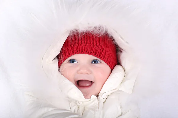 Baby girl looking seriously into the camera — Stock Photo, Image