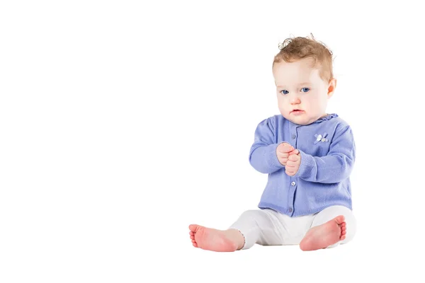 Baby meisje klappen haar handen — Stockfoto