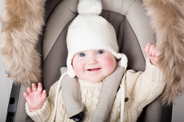 Baby in a warm hat — Stock Photo, Image