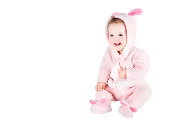 Bambino divertente in un costume coniglietto — Foto Stock