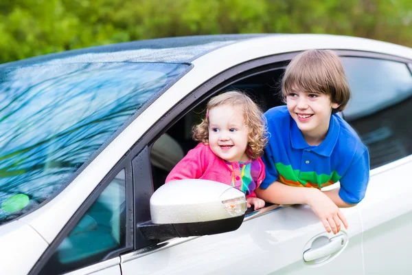 Dos tipos disfrutando de un paseo en coche en un día de verano —  Fotos de Stock