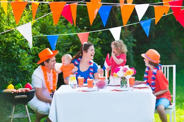 Dutch family having grill party — Stock Photo, Image