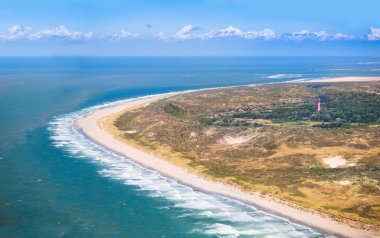 Beach from the air, Holland clipart