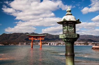 eski Japon fener ve yakın