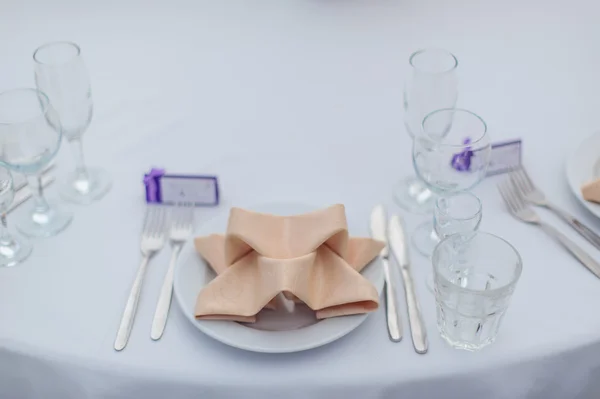 Table set for an event party or wedding — Stock Photo, Image