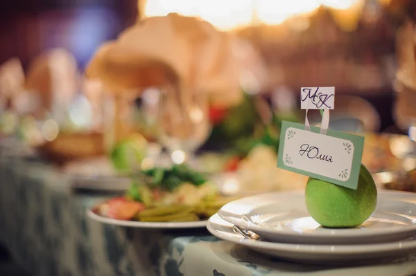 Tisch-Set für eine Event-Party oder Hochzeit — Stockfoto