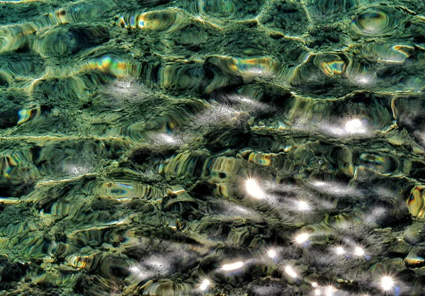 Natuurlijke Achtergrond Met Sterren Heldere Water — Stockfoto