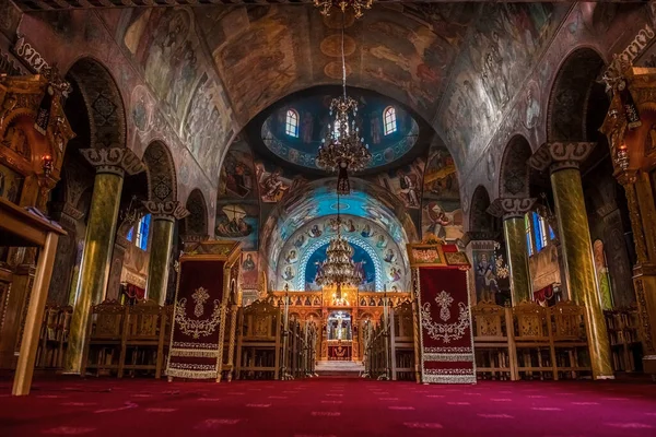 Belső Kilátás Ortodox Keresztény Templom Görögországban — Stock Fotó