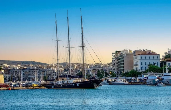 Pohled Přístav Pasalimani Městě Pireus Řecko — Stock fotografie