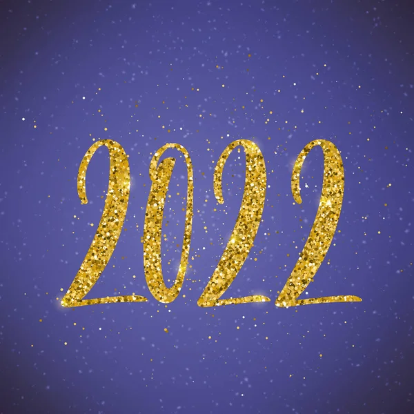 Cartaz feliz ano novo 2022 com composição de letras —  Vetores de Stock