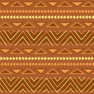 Renkli, etnik, kusursuz bir geçmişi var. Kabile sanat baskısı. Geometrik el çizimi vektör deseni. Paket, kumaş, duvar kağıdı, arkaplan, kapak tasarımı için dekoratif desen.
