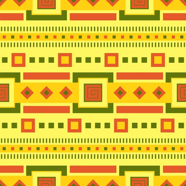 Colorful Ethnic Seamless Background Tribal Art Print Geometric Hand Drawn — Stock Vector