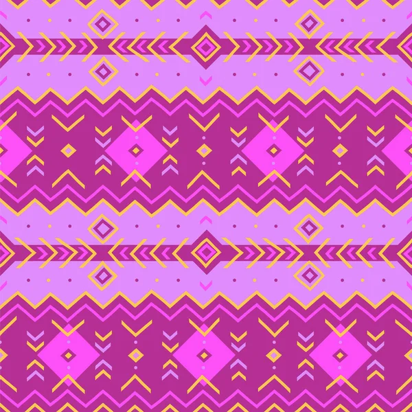 Colorful Ethnic Seamless Background Tribal Art Print Geometric Hand Drawn — Stock Vector