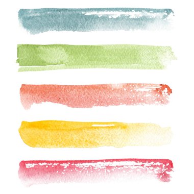 Fırça darbeleri çizimleri. Suluboya fırça darbeleri. 