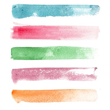 Fırça darbeleri çizimleri. Suluboya fırça darbeleri. 