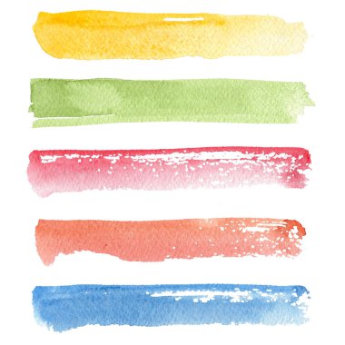 Fırça darbeleri çizimleri. Suluboya fırça darbeleri. 