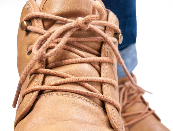 Zapato marrón sobre fondo blanco —  Fotos de Stock