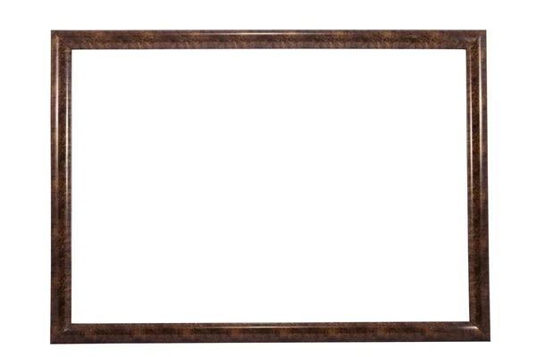 Classic wooden frame isolated on white background — Stock Photo, Image