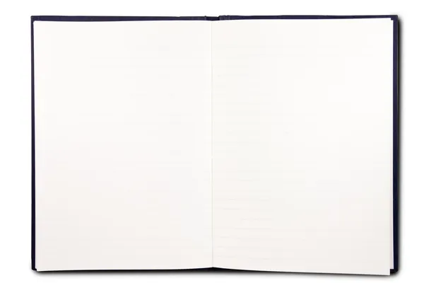 Caderno vazio aberto isolado — Fotografia de Stock