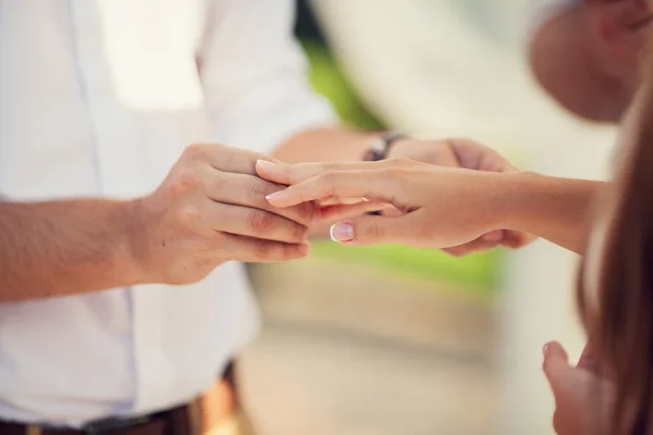 Anéis de casamento — Fotografia de Stock