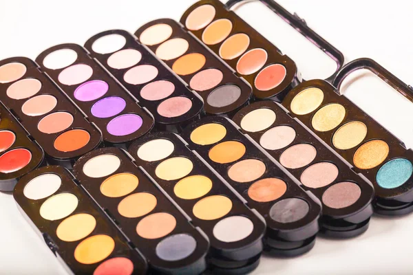 Cosmetics. Colorful eye shadows palette. Makeup background — Stock Photo, Image