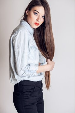 sevimli genç iş kadını