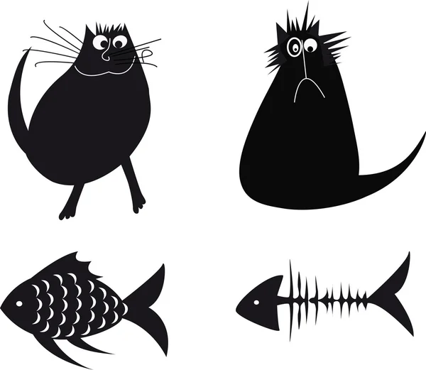 Иллюстрация с кошками — стоковый вектор
