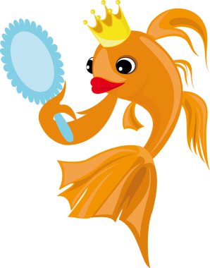 Japon balığı ile renkli resimde