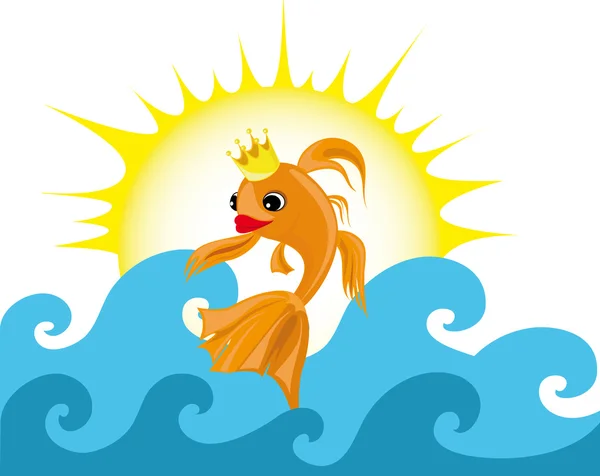 renkli arka plan ile altın balık