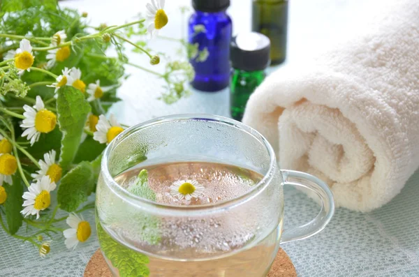 Herbal tea at beauty salon — Stock Photo, Image