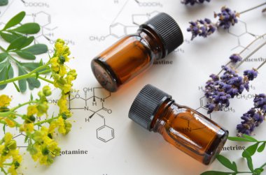 Essential oils and science clipart