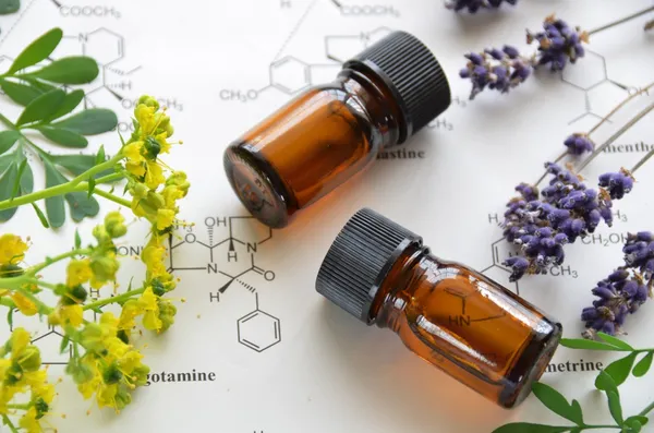 Essential oils and science — Stock Photo, Image