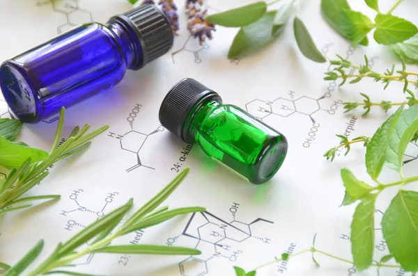 Essential oils and science — Stock Photo, Image